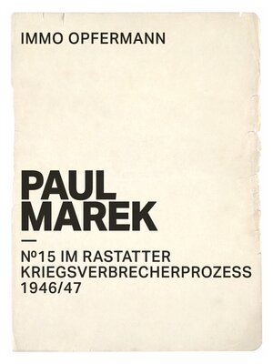 cover image of Paul Marek